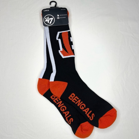 Cincinnati Bengals men’s crew socks - Picture 1 of 4